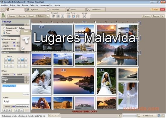 make a arch text in lumapix fotofusion extreme 5.5