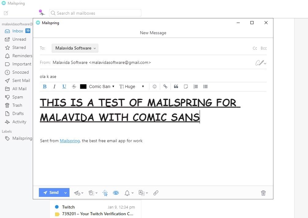 mailspring lost sent email
