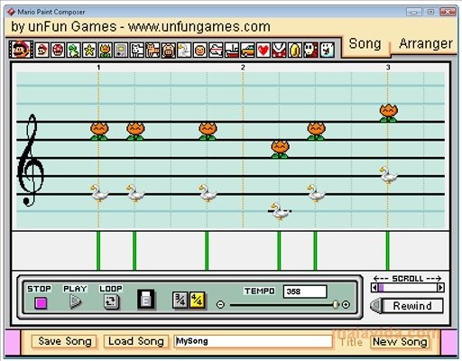 mario paint composer download unfun games