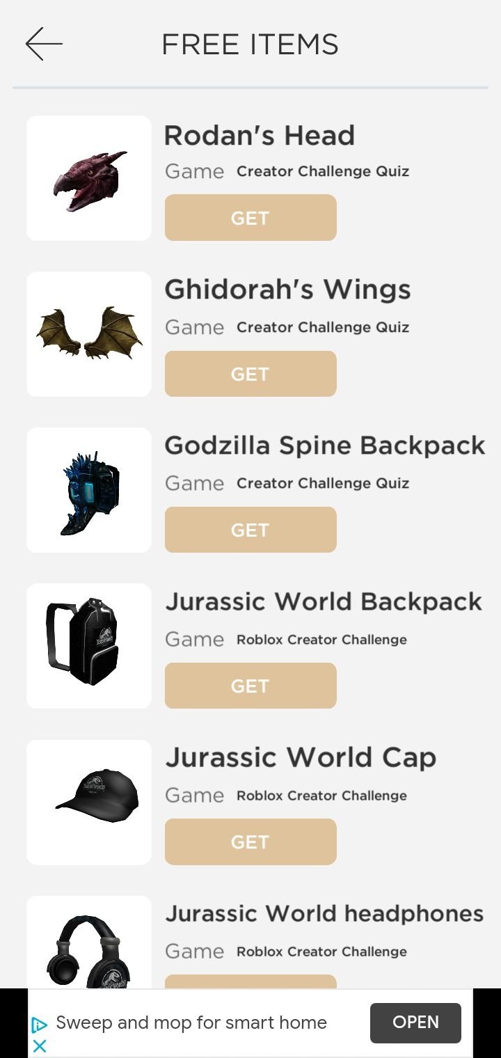 Roblox - All Free Items and Skins