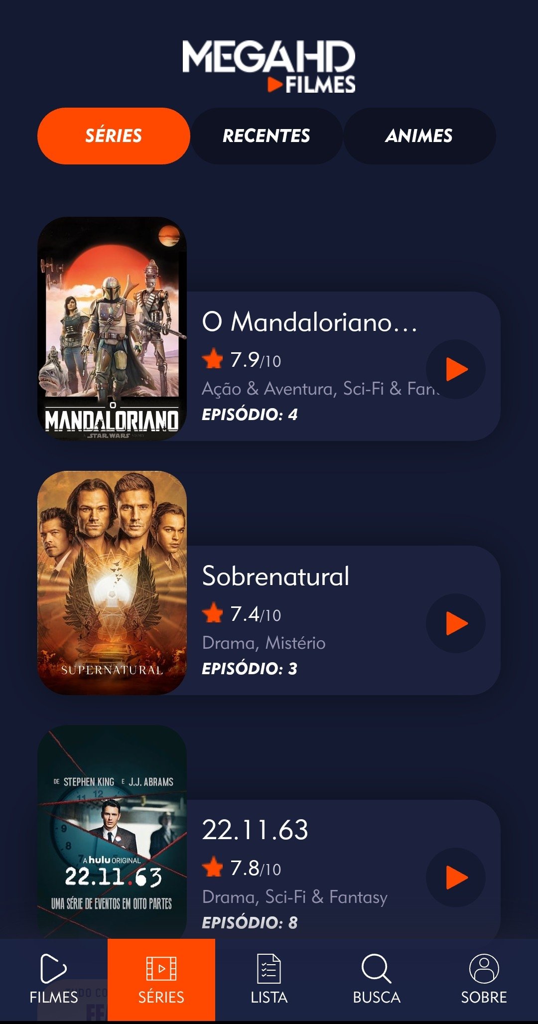 Mega HD Filmes - Filmes, Séries e Animes APK - Baixar app grátis para  Android