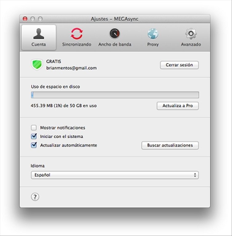 MEGAsync 4.9.5 download the last version for mac