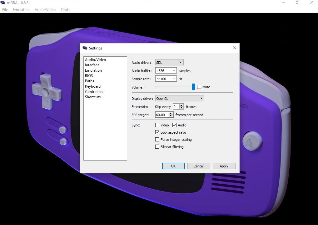 keyboard shortcuts mac gba emulator