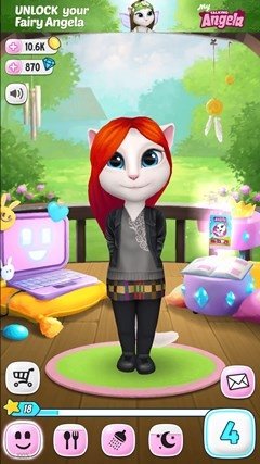 Fiz uma maquiagem na minha gatinha no jogo Minha Ângela 2 #minhaangela