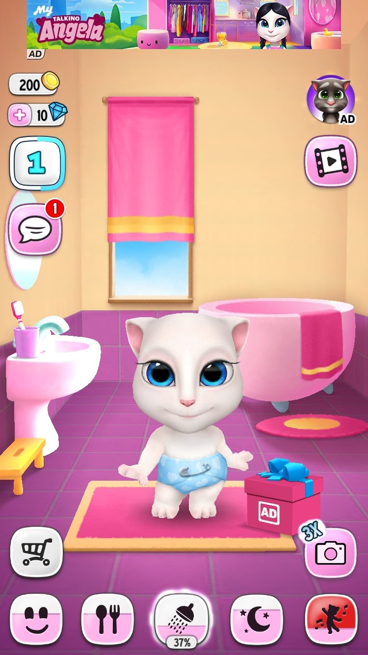 Talking Angela - Jogo/Game - Angela Bebê (parte 1) 