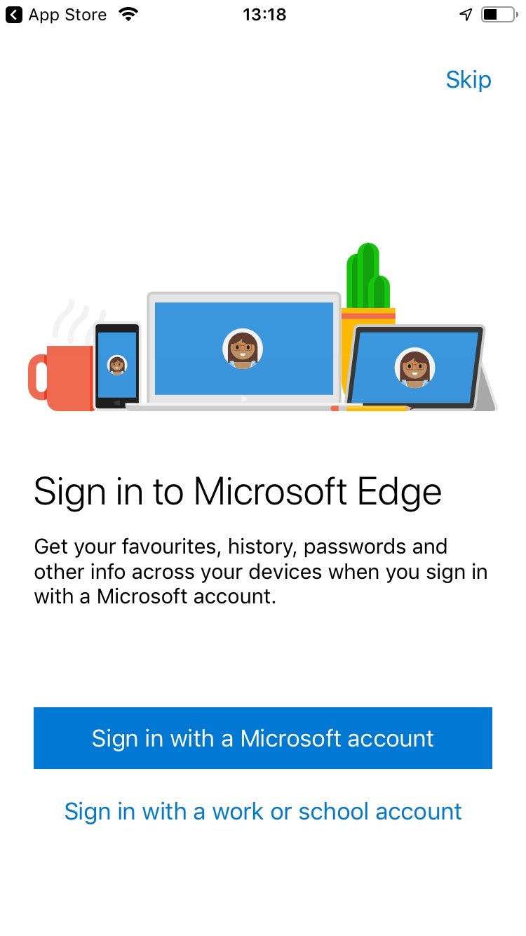Microsoft Edge for ios download