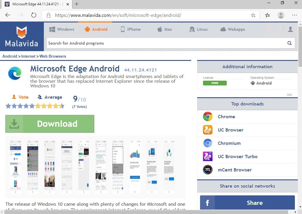 download internet explorer 7 for android mobile