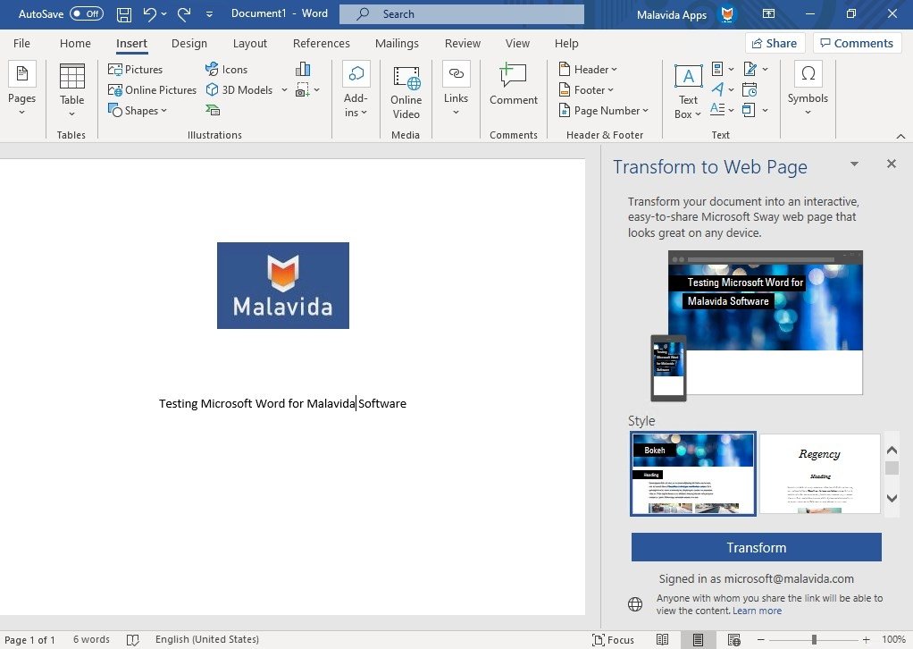 microsoft word for pc