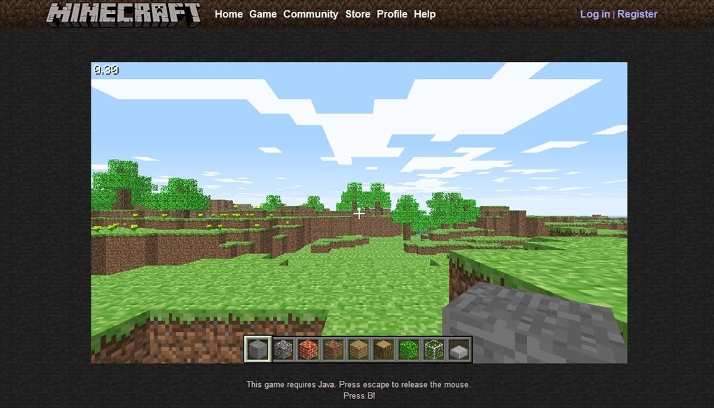 How to build in Minecraft Classic on browser