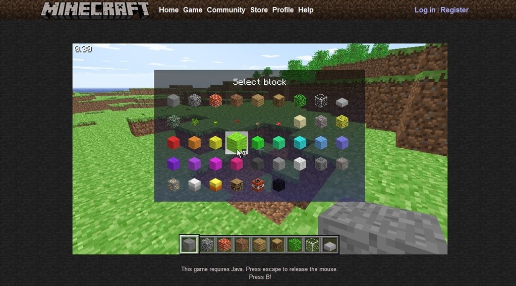 Minecraft Classic Online English Free