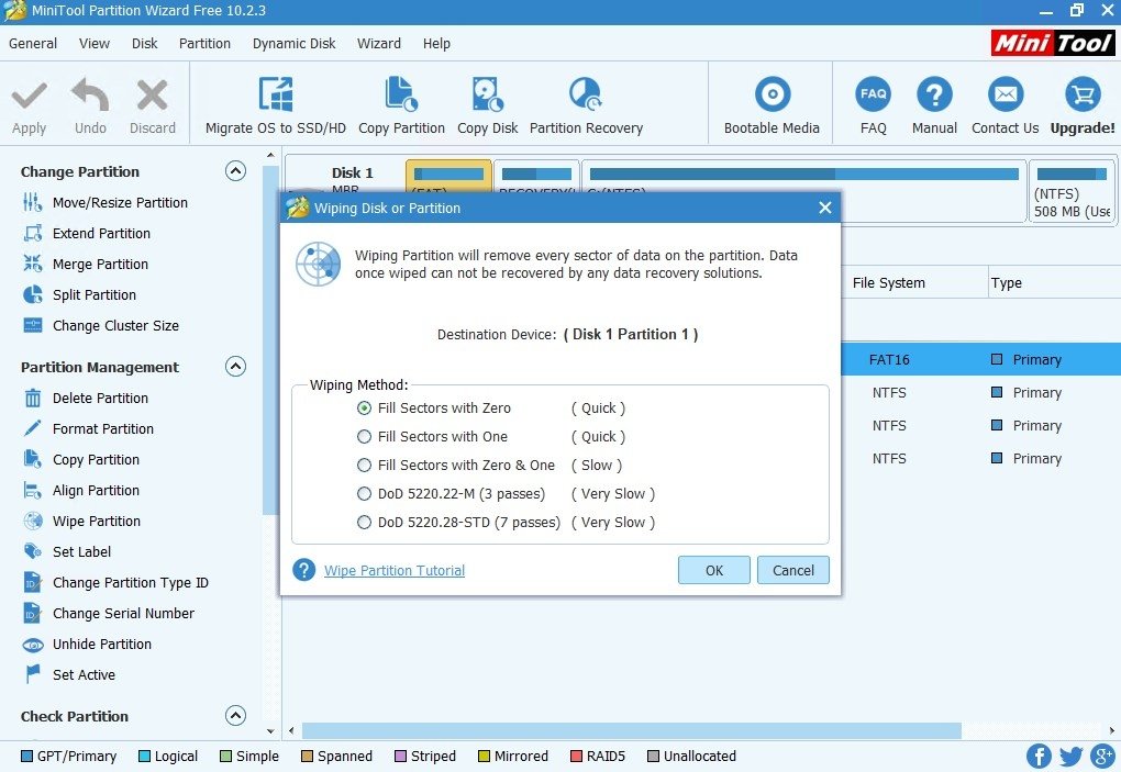 minitool partition wizard free 10.1