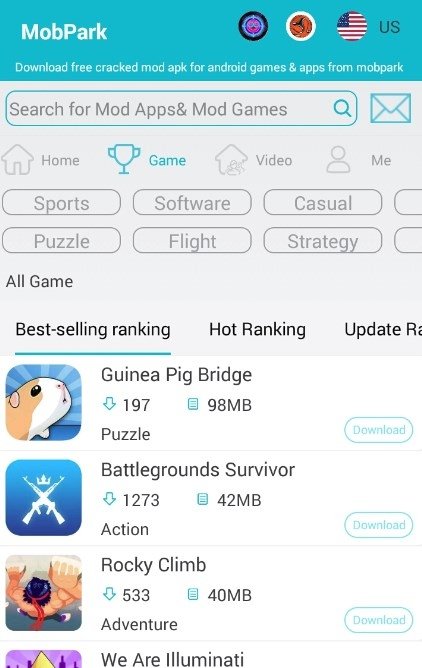 Baixar MOD APK jogos e aplicativos para Android gratuitamente