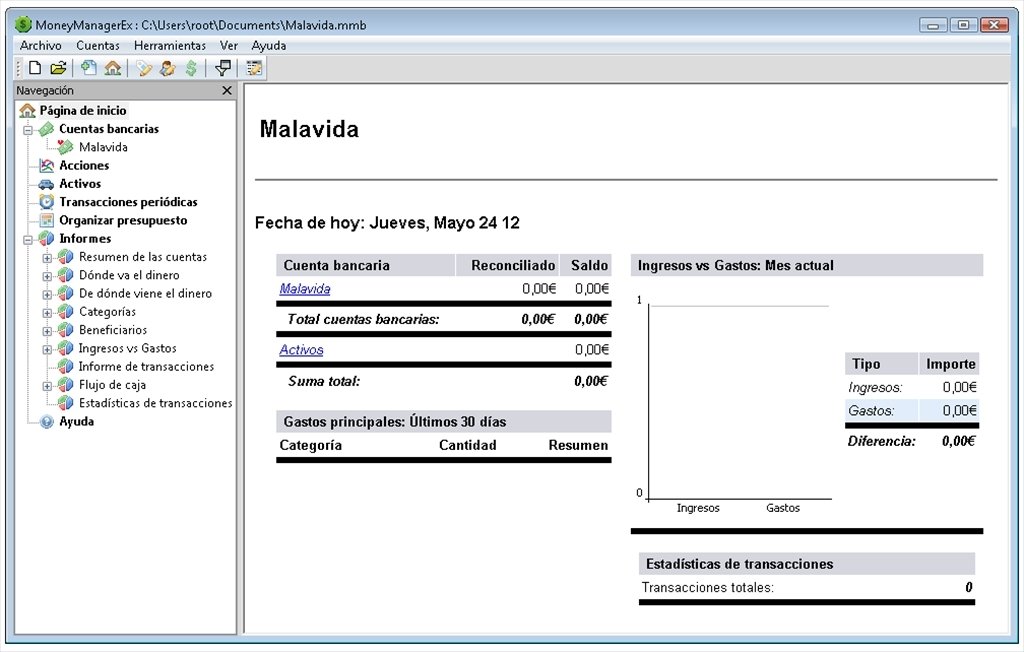 money manager ex change password