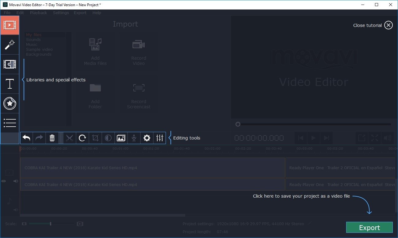 movavi video editor