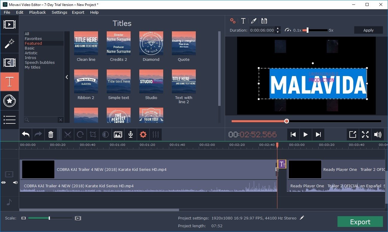 activar movavi video editor 15