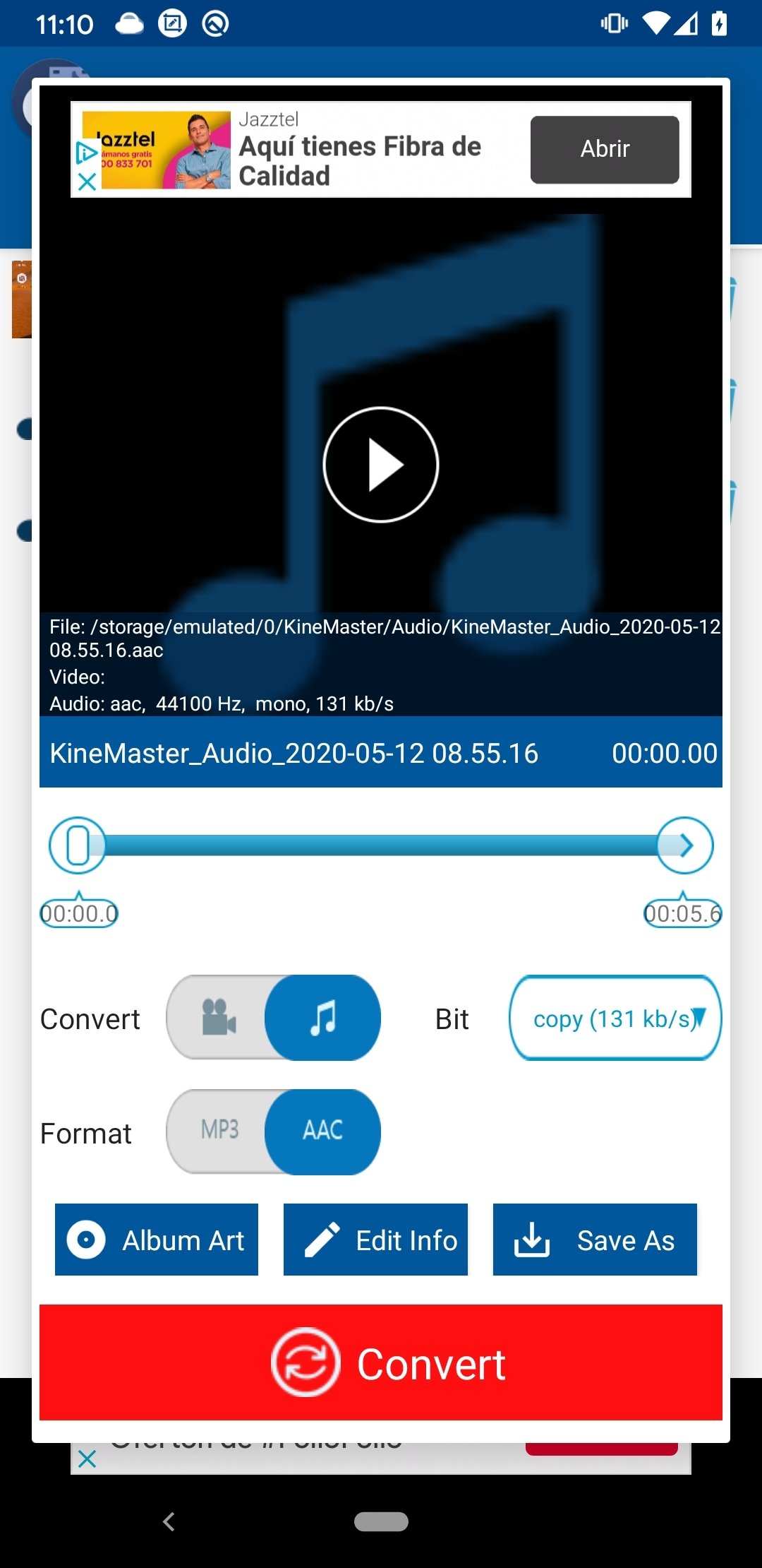 video to audio converter android