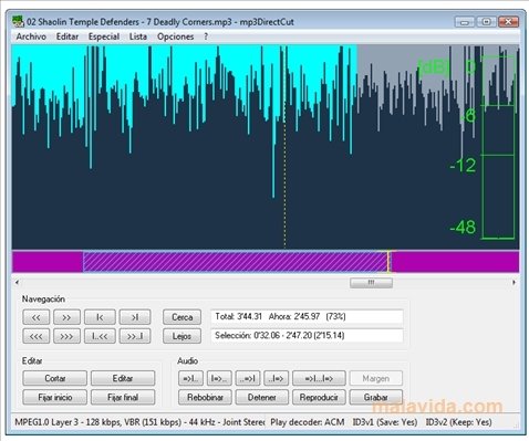 mp3directcut direct mp3 editor and recorder