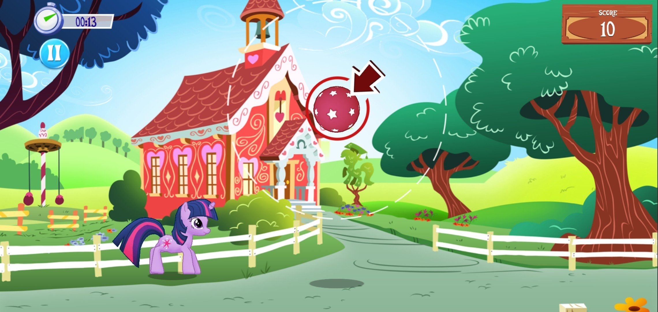 my little pony magic princess game apple pinkie pie