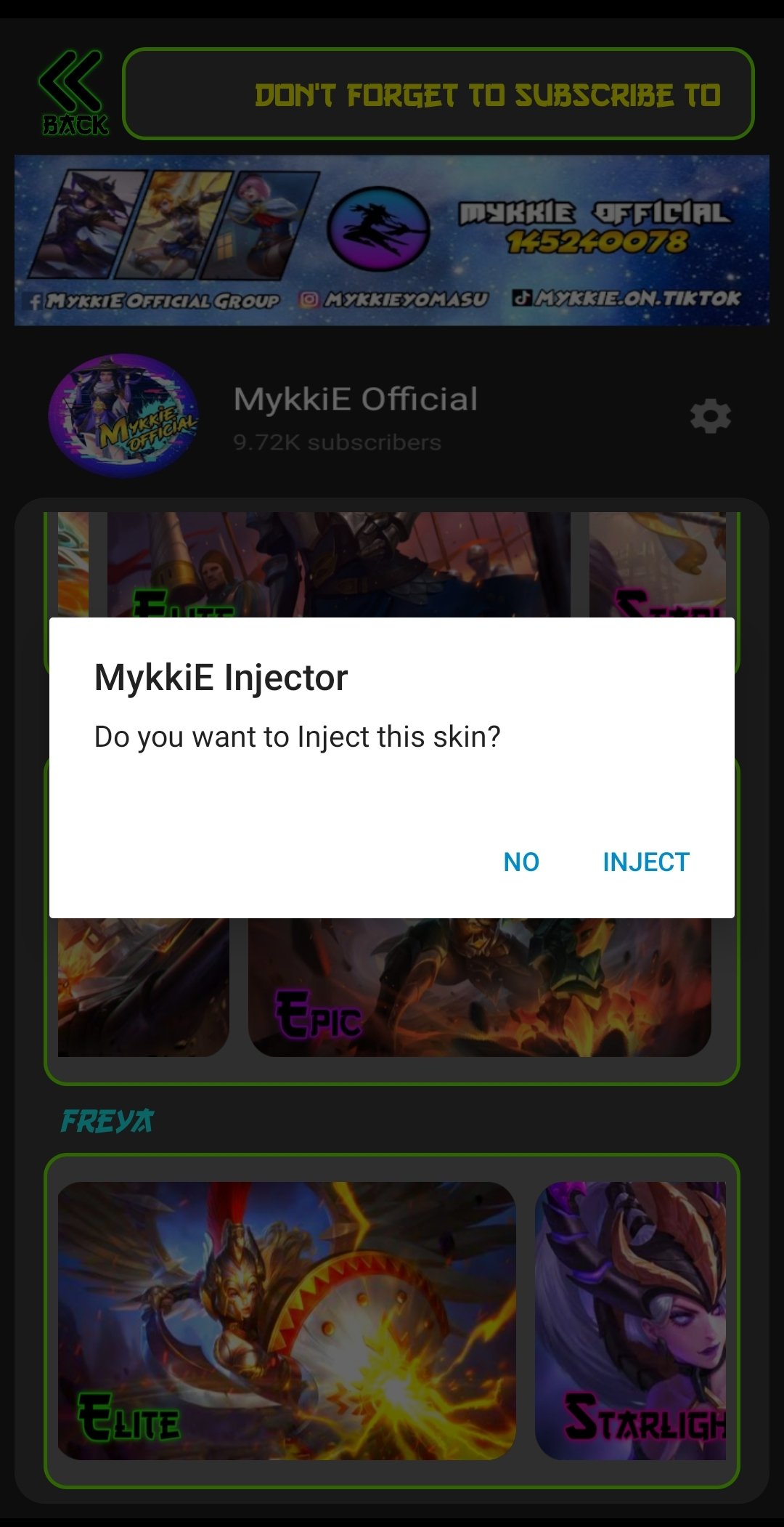 Mykkie Skin Injector 2.8 - Download for Android APK Free