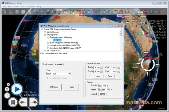 nasa world wind web select object