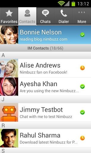 Download Nimbuzz Messenger Android Free