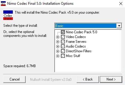 nimo codec pack 5.0 build 9b1 prijs download