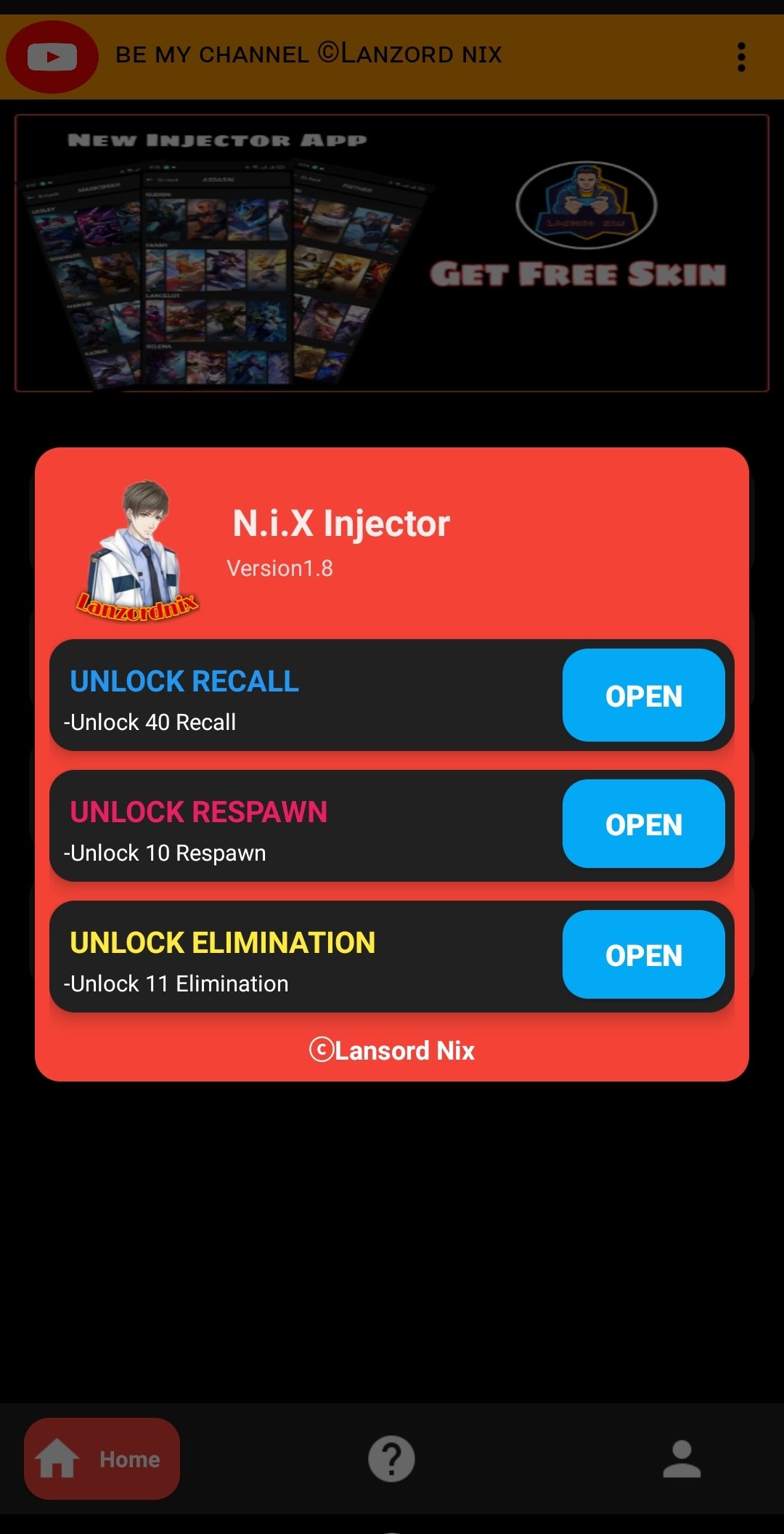 Injector nix Disclaimer