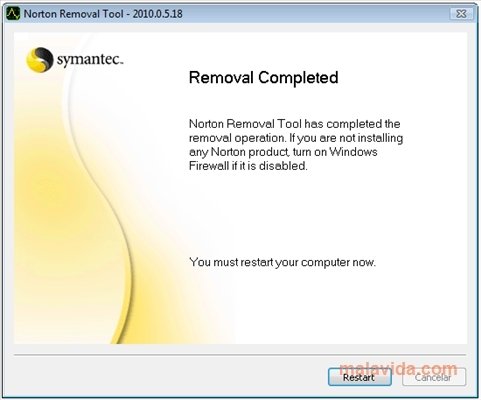 norton uninstall tool windows 10