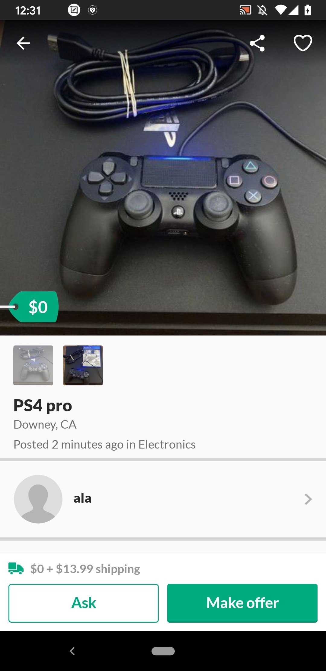 ps4 pro offer up