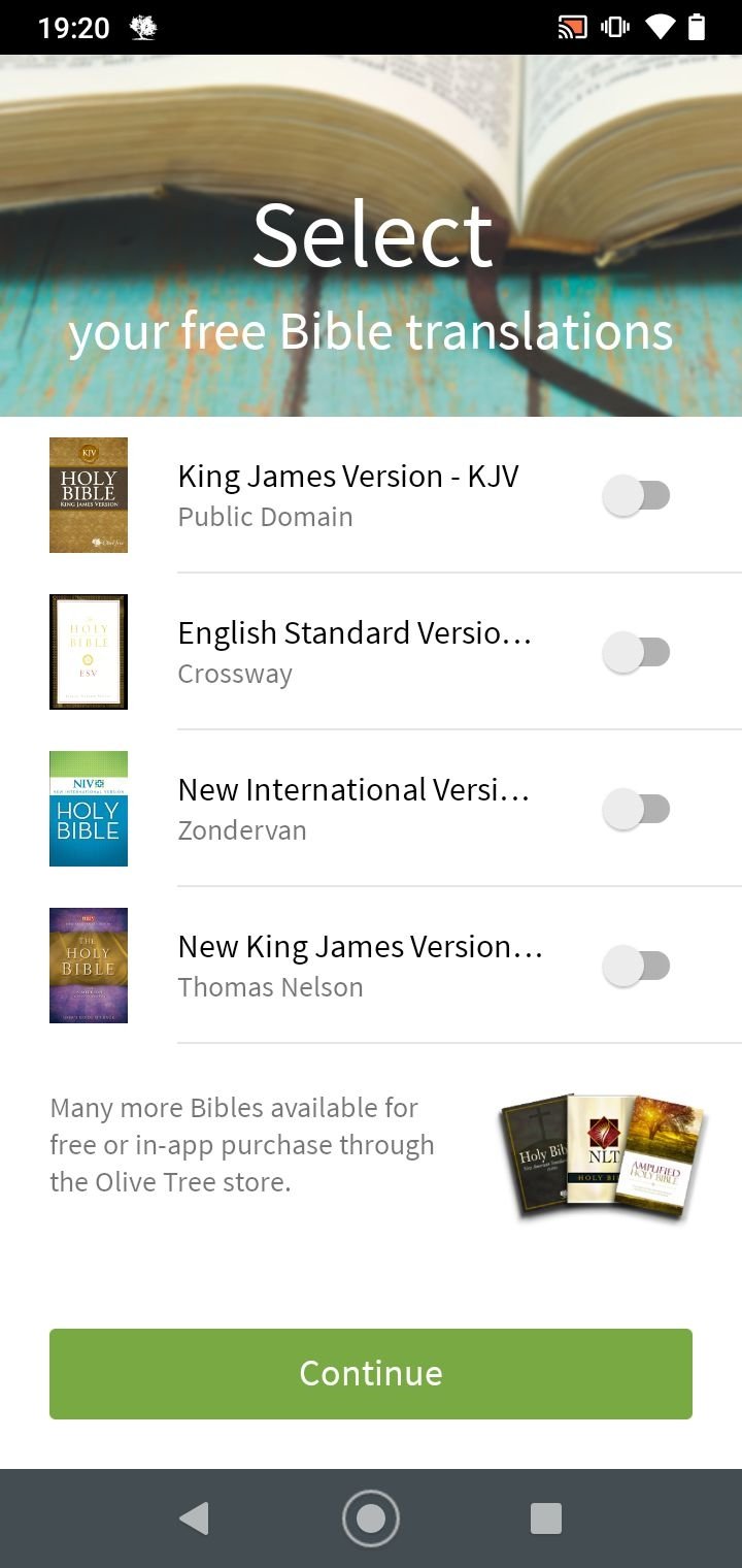 is the bible by olive tree app an audiobook