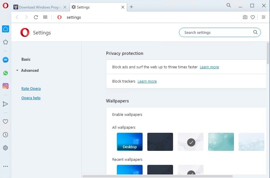 download opera browser for windows 10