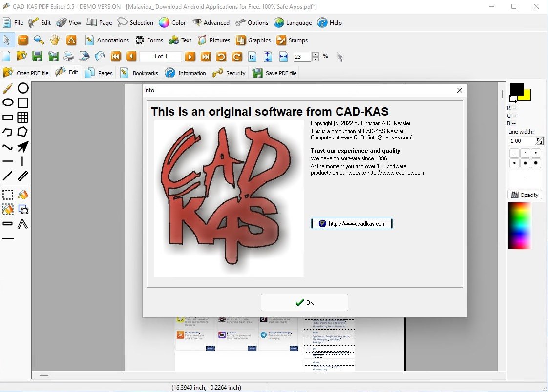 dpwnload serial key of cad kas pdf editor 5.5