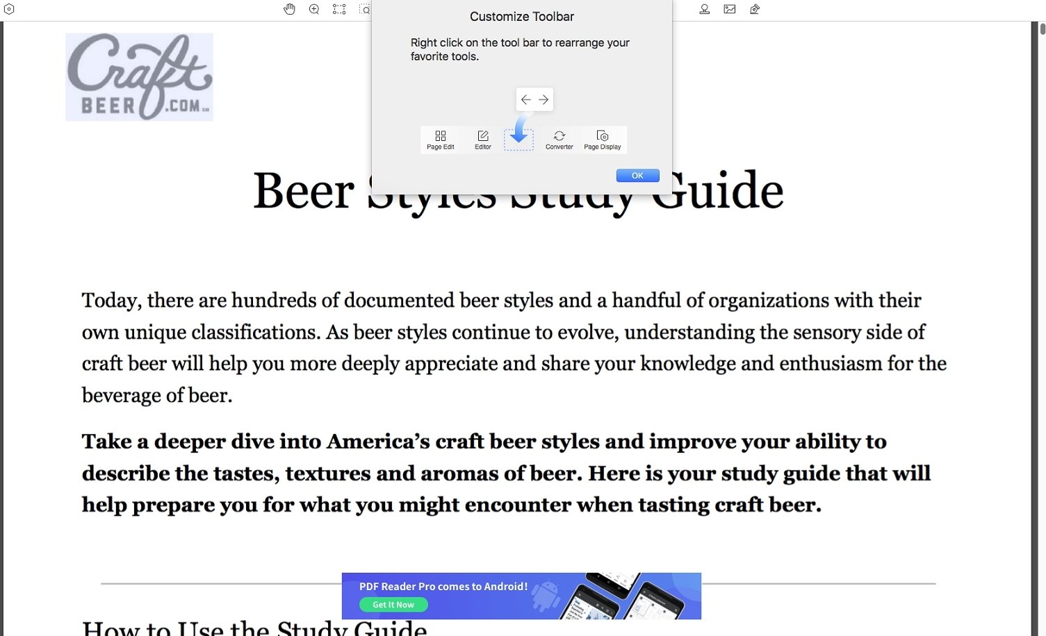 pdf reader pro text box font size