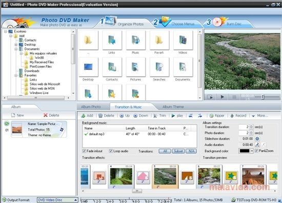 Prevención Misionero Garganta Descargar Photo DVD Maker Professional 8.53 para PC Gratis