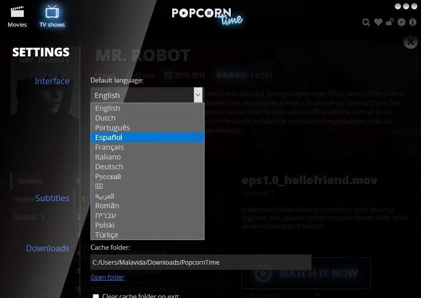 popcorn time windows 7