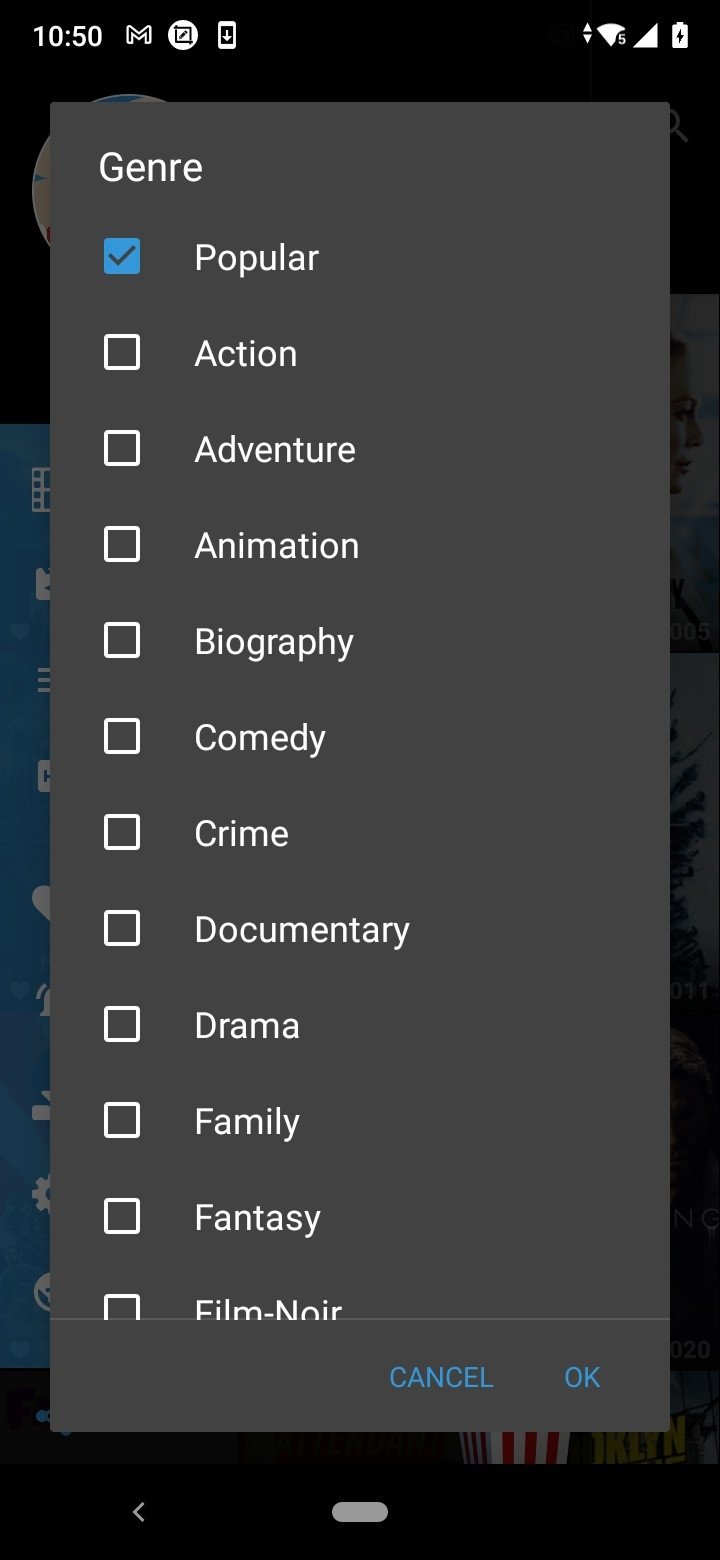 cache folder not selected popcorn time android