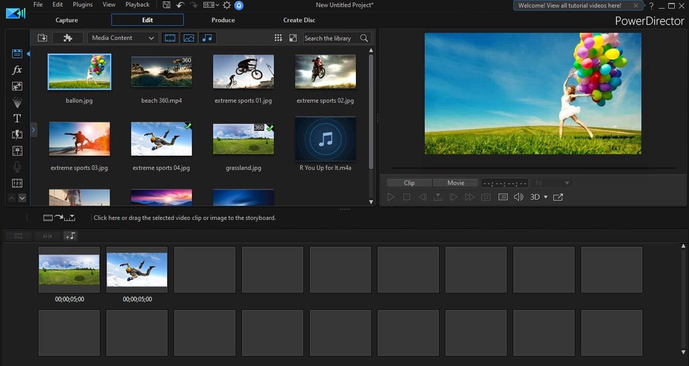 powerdirector video editor