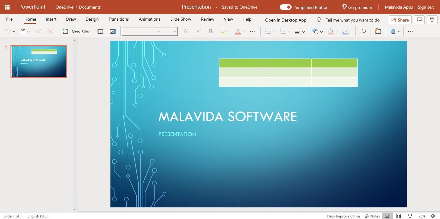 PowerPoint Online (English) - Free