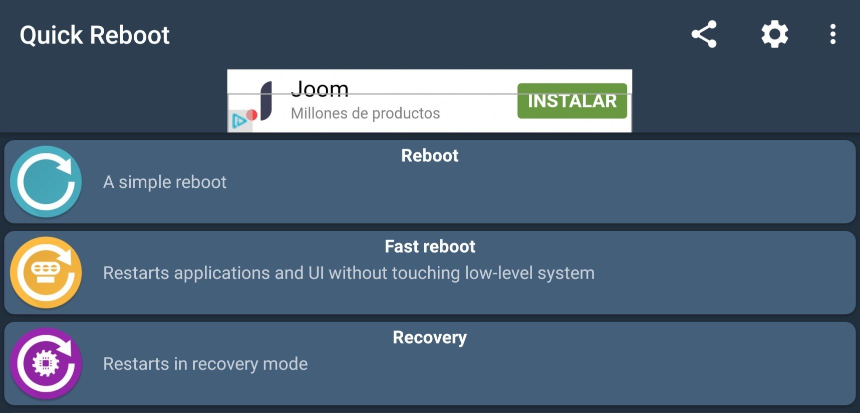 Quick Reboot Android 