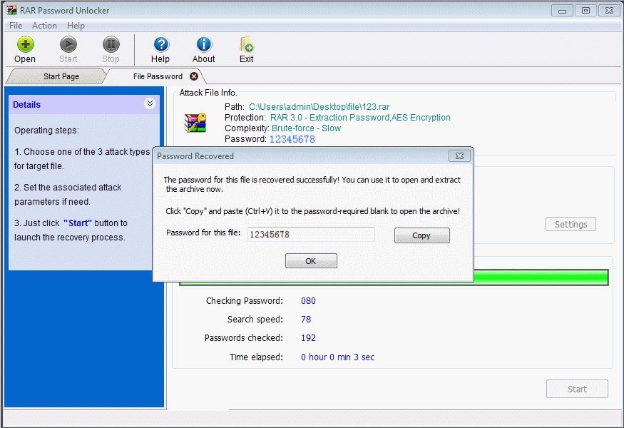 RAR Password Unlocker 5.0 - Download for PC Free