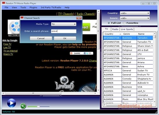 readon tv movie radio player 7.4.0.0 free download 20017