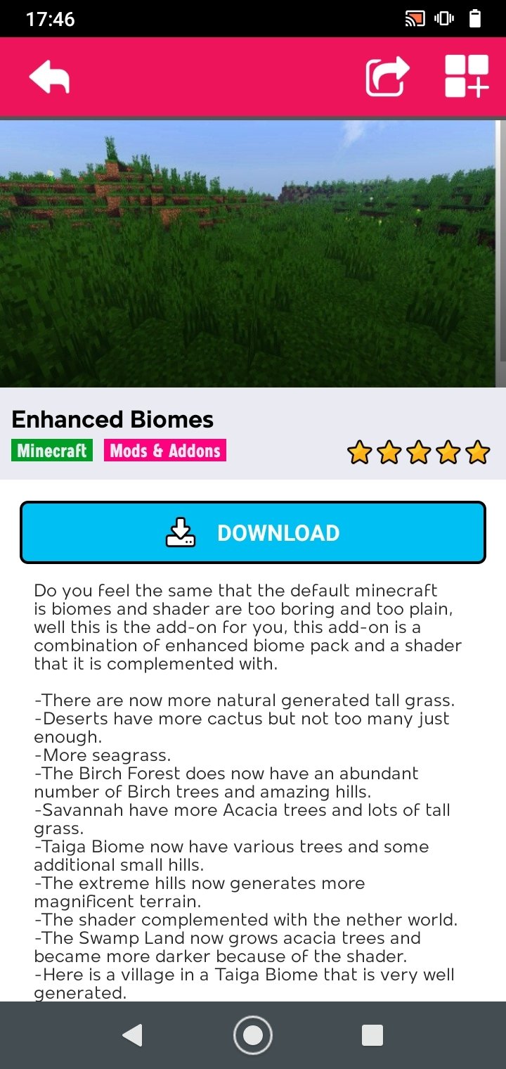 Realistic shaders for Minecraft Pocket Edition APK para Android