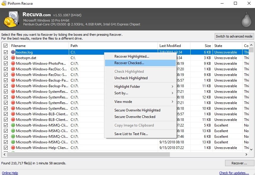 recuva portable zip