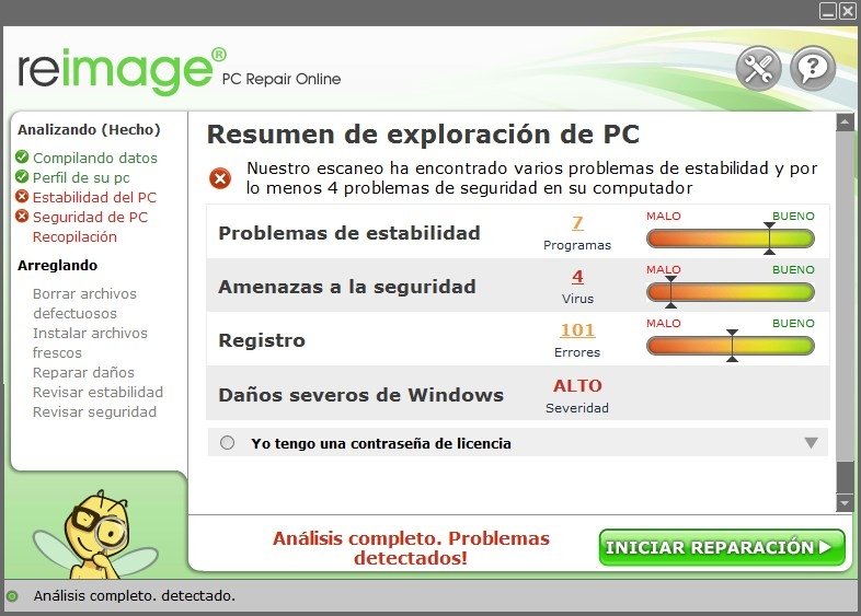 pc scan & repair by reimage