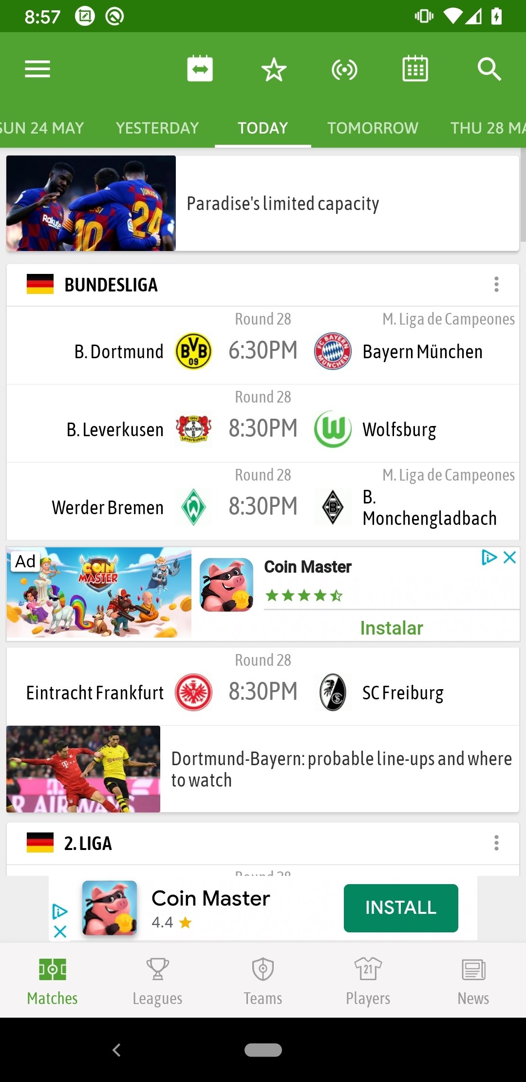 Download Soccer Live Scores Android latest Version