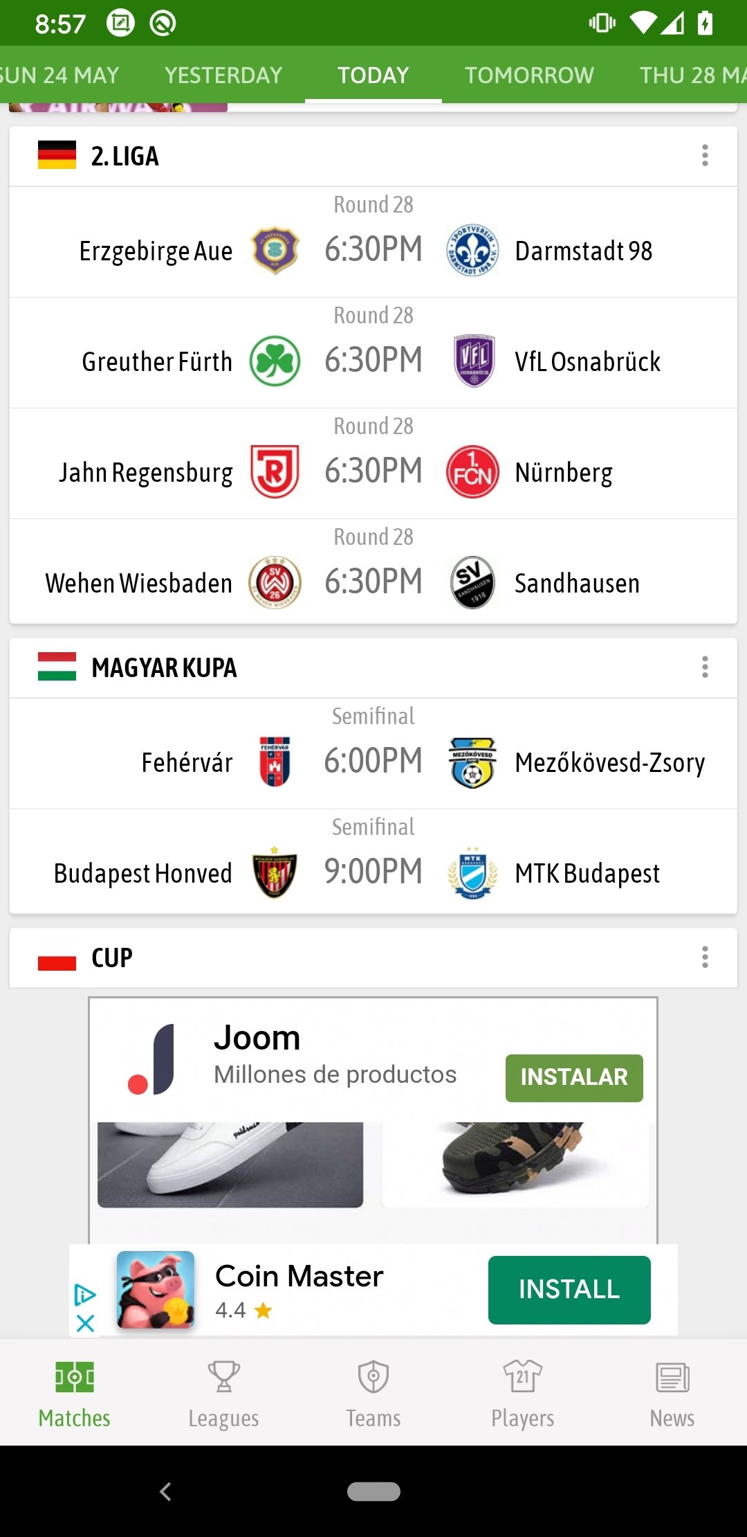 BeSoccer - Resultados Fútbol - para Android APK Gratis