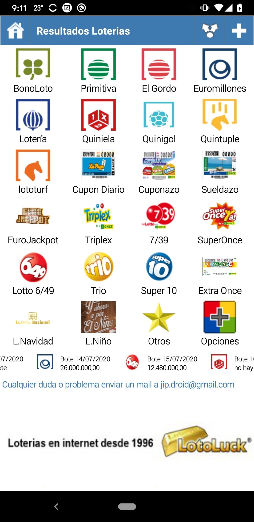 Descargar Resultados Loterias Y Apuestas 64 APK Gratis Para Android