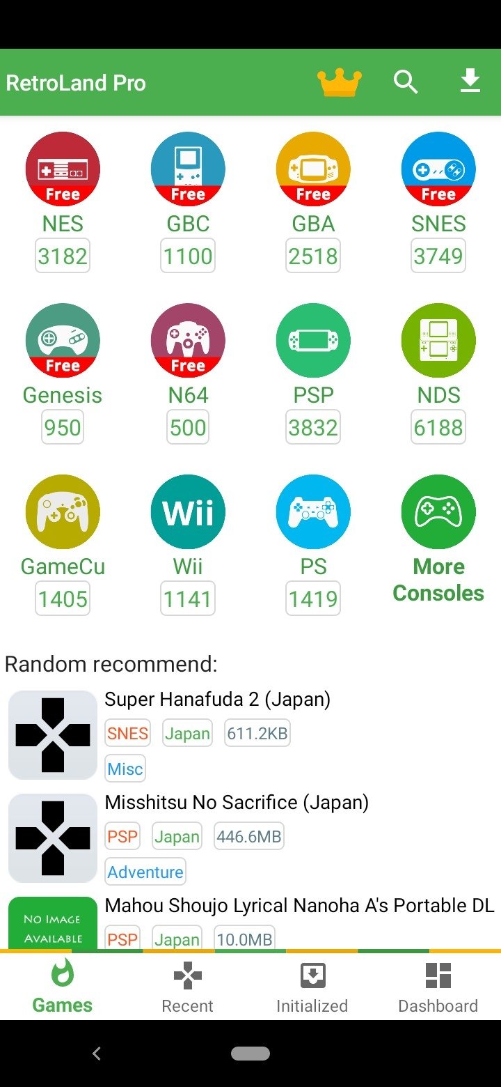 Baixar RetroLandPro - Game Collection recente 5.5.6 Android APK