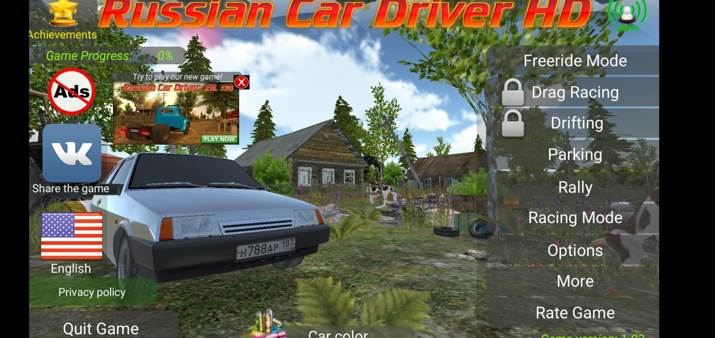 Russian Car Driver HD 1.03 - Скачать для Android APK бесплатно