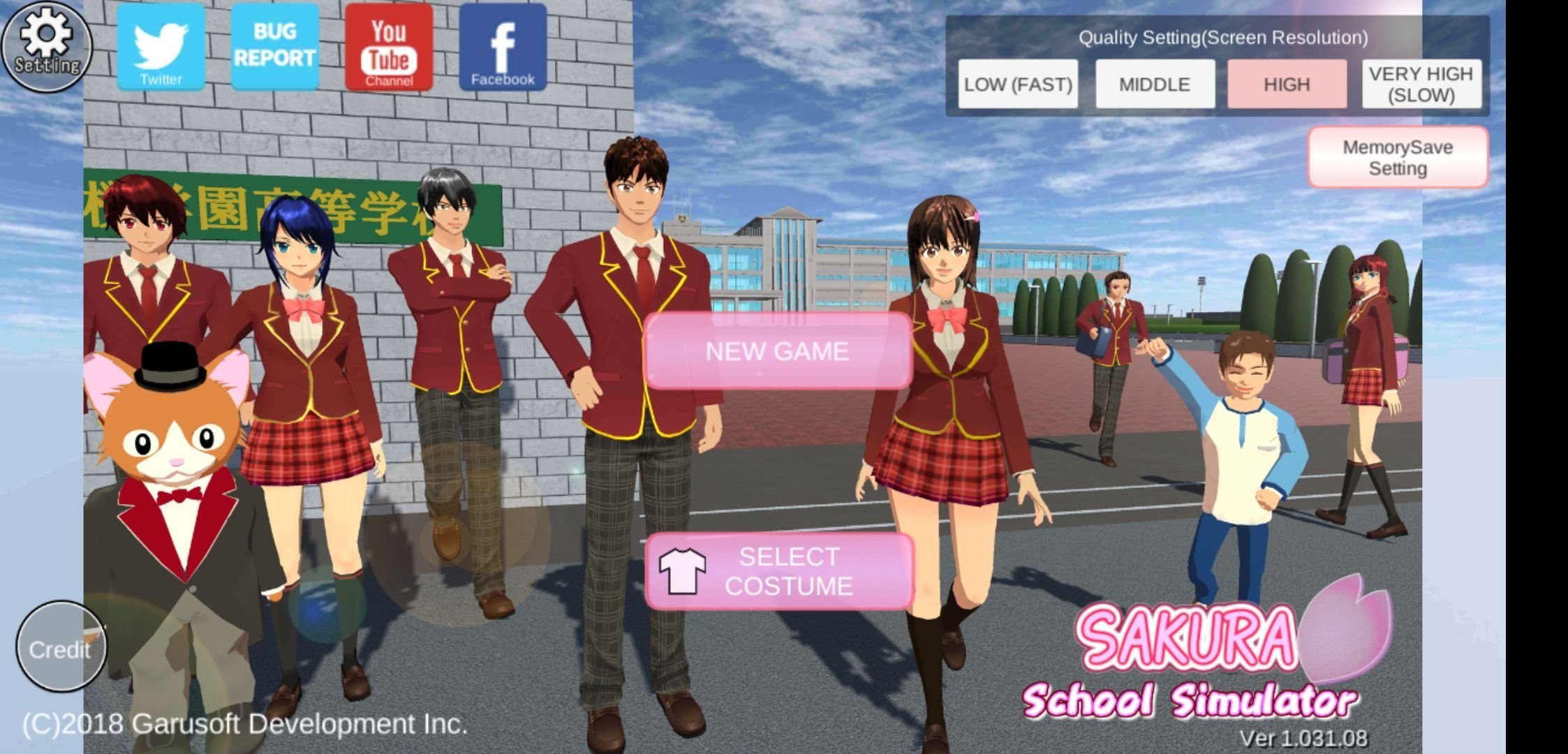 High School jogo de simulador de menina, escola vida virtual jogos